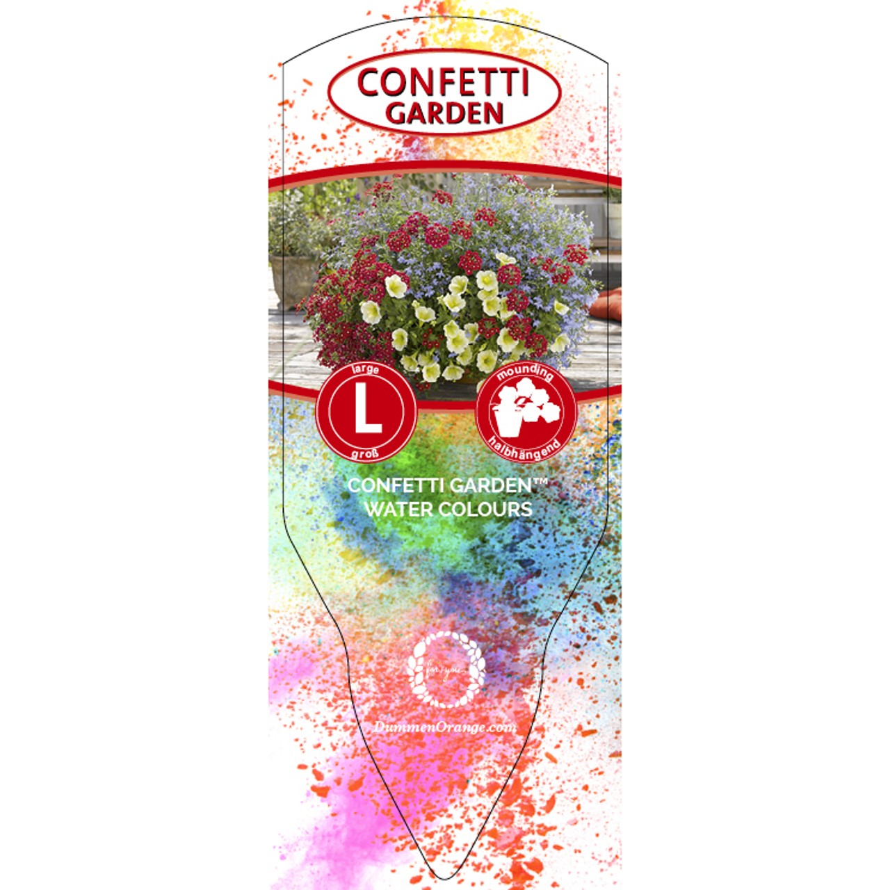 Tag Confetti Garden Water Colours
