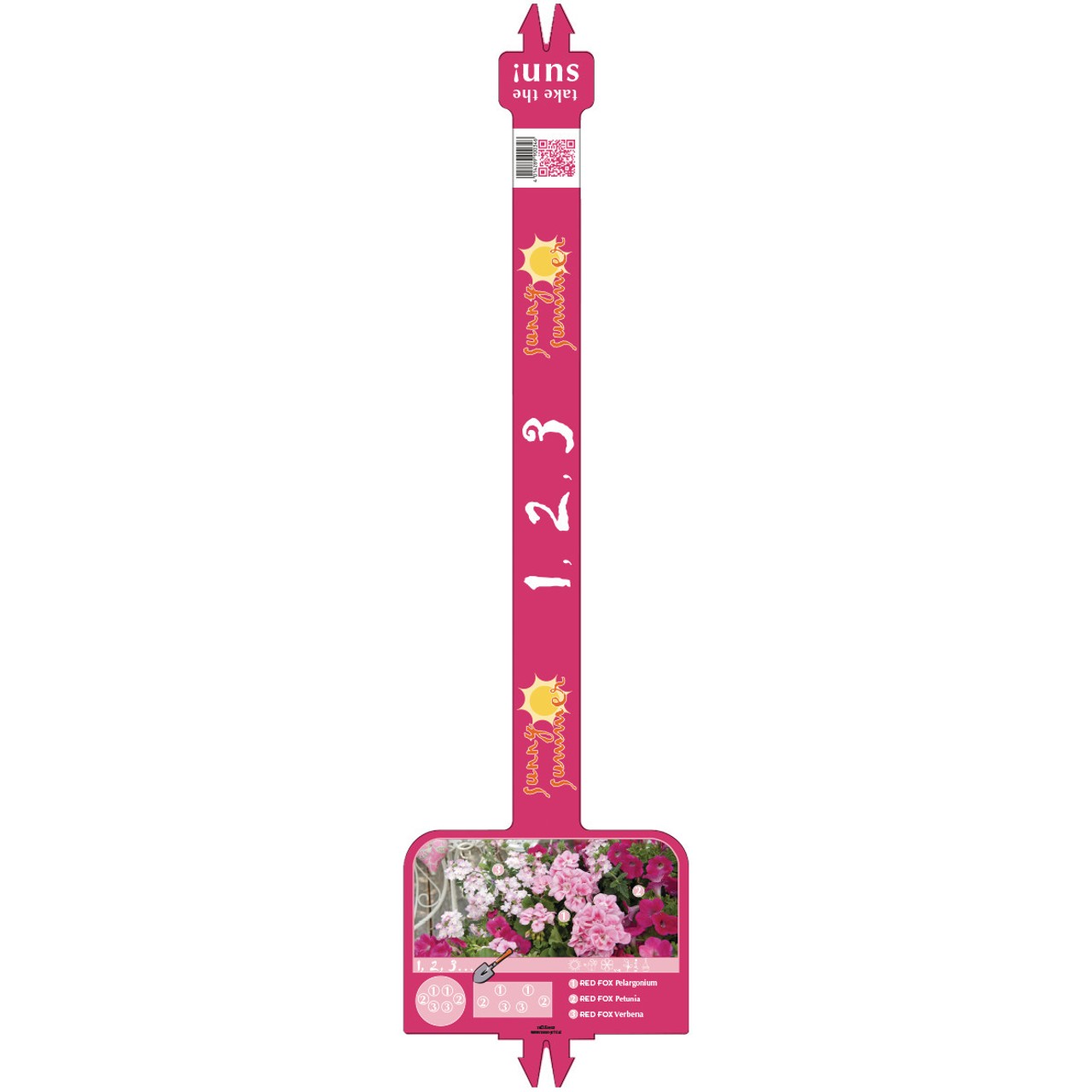 Handle 1,2,3 sunny summer pink (75cm)